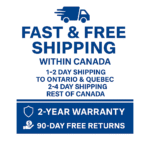 shipping, warranty and return info